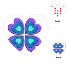 Light Blue Heart Images Playing Cards (heart) 