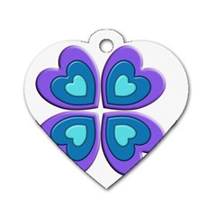 Light Blue Heart Images Dog Tag Heart (one Side)