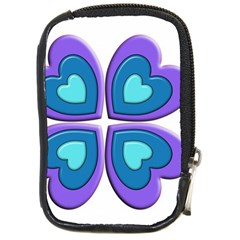 Light Blue Heart Images Compact Camera Cases by Amaryn4rt