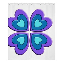 Light Blue Heart Images Shower Curtain 60  X 72  (medium) 