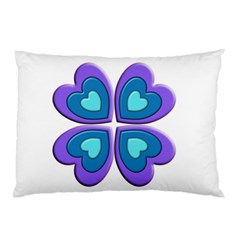 Light Blue Heart Images Pillow Case (two Sides) by Amaryn4rt