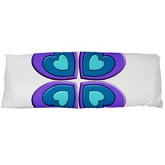 Light Blue Heart Images Body Pillow Case Dakimakura (two Sides)