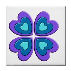 Light Blue Heart Images Tile Coasters by Amaryn4rt