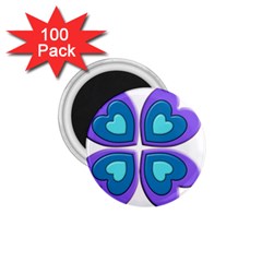 Light Blue Heart Images 1 75  Magnets (100 Pack)  by Amaryn4rt