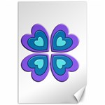 Light Blue Heart Images Canvas 24  x 36  23.35 x34.74  Canvas - 1