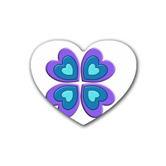 Light Blue Heart Images Heart Coaster (4 Pack) 