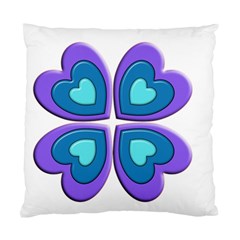 Light Blue Heart Images Standard Cushion Case (one Side)