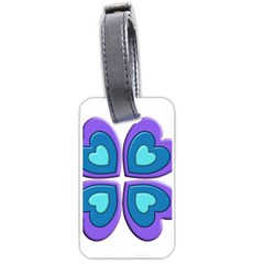 Light Blue Heart Images Luggage Tags (one Side)  by Amaryn4rt