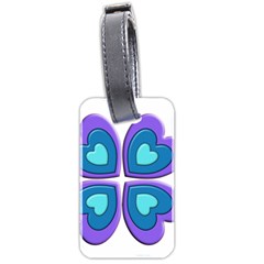 Light Blue Heart Images Luggage Tags (two Sides)