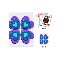 Light Blue Heart Images Playing Cards (mini) 