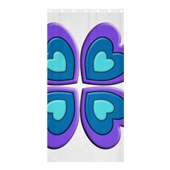 Light Blue Heart Images Shower Curtain 36  X 72  (stall)  by Amaryn4rt