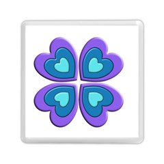 Light Blue Heart Images Memory Card Reader (square) 