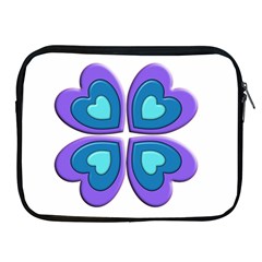 Light Blue Heart Images Apple Ipad 2/3/4 Zipper Cases