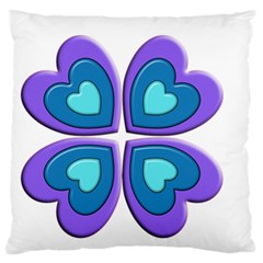 Light Blue Heart Images Standard Flano Cushion Case (two Sides) by Amaryn4rt