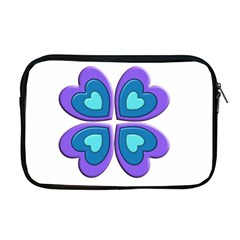 Light Blue Heart Images Apple Macbook Pro 17  Zipper Case