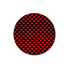 Love Pattern Hearts Background Magnet 3  (round)