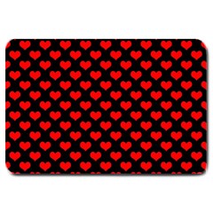 Love Pattern Hearts Background Large Doormat 