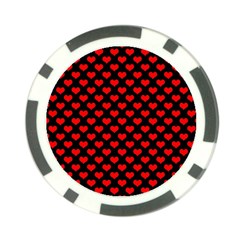 Love Pattern Hearts Background Poker Chip Card Guard (10 Pack)