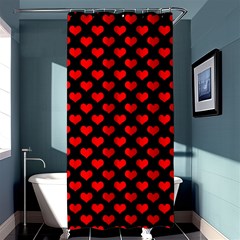 Love Pattern Hearts Background Shower Curtain 36  X 72  (stall) 