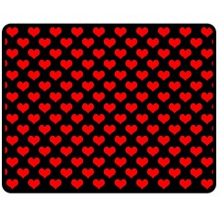 Love Pattern Hearts Background Double Sided Fleece Blanket (medium) 