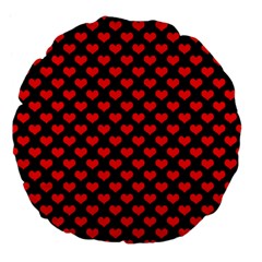 Love Pattern Hearts Background Large 18  Premium Flano Round Cushions