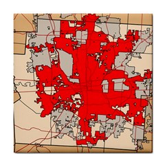 Map Of Franklin County Ohio Highlighting Columbus Tile Coasters by Amaryn4rt