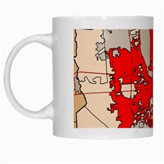 Map Of Franklin County Ohio Highlighting Columbus White Mugs by Amaryn4rt