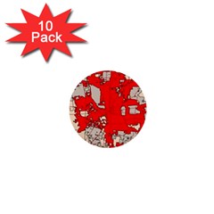 Map Of Franklin County Ohio Highlighting Columbus 1  Mini Buttons (10 Pack) 