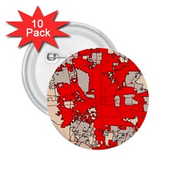 Map Of Franklin County Ohio Highlighting Columbus 2 25  Buttons (10 Pack)  by Amaryn4rt