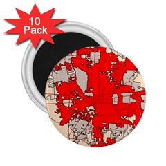 Map Of Franklin County Ohio Highlighting Columbus 2 25  Magnets (10 Pack)  by Amaryn4rt