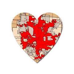 Map Of Franklin County Ohio Highlighting Columbus Heart Magnet by Amaryn4rt