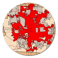 Map Of Franklin County Ohio Highlighting Columbus Magnet 5  (round) by Amaryn4rt