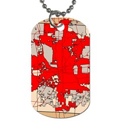 Map Of Franklin County Ohio Highlighting Columbus Dog Tag (one Side) by Amaryn4rt