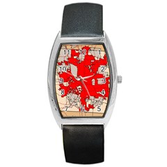 Map Of Franklin County Ohio Highlighting Columbus Barrel Style Metal Watch