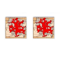 Map Of Franklin County Ohio Highlighting Columbus Cufflinks (square)