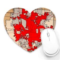 Map Of Franklin County Ohio Highlighting Columbus Heart Mousepads by Amaryn4rt