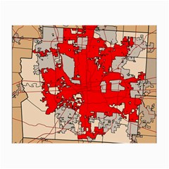 Map Of Franklin County Ohio Highlighting Columbus Small Glasses Cloth (2-side) by Amaryn4rt