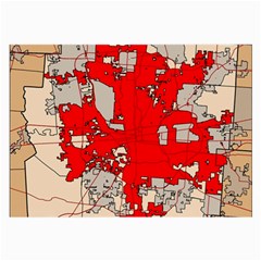 Map Of Franklin County Ohio Highlighting Columbus Large Glasses Cloth (2-side) by Amaryn4rt