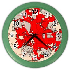 Map Of Franklin County Ohio Highlighting Columbus Color Wall Clocks by Amaryn4rt