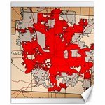 Map Of Franklin County Ohio Highlighting Columbus Canvas 11  x 14   10.95 x13.48  Canvas - 1