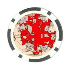 Map Of Franklin County Ohio Highlighting Columbus Poker Chip Card Guard