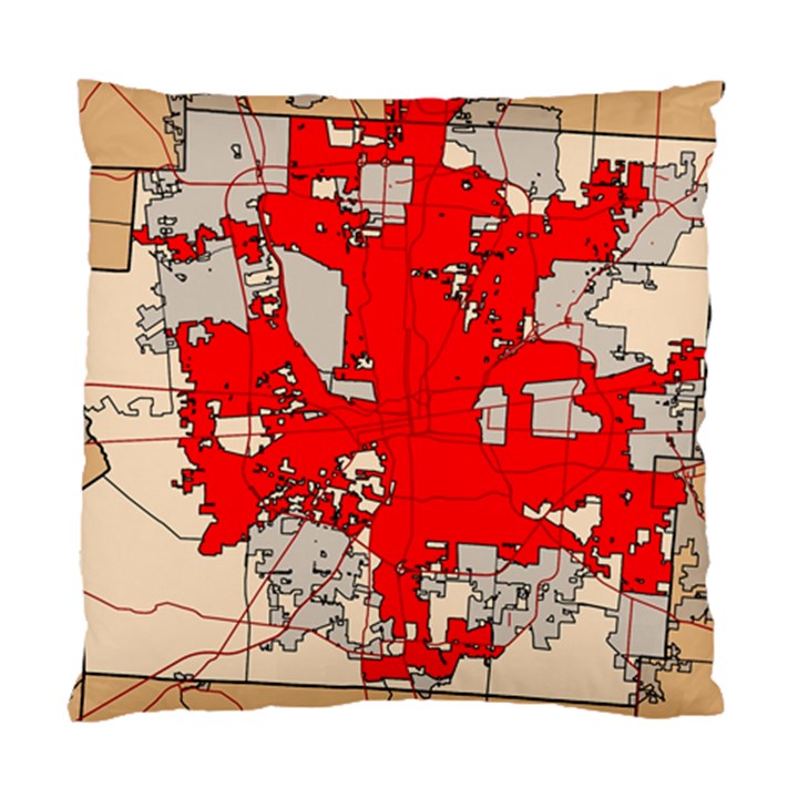 Map Of Franklin County Ohio Highlighting Columbus Standard Cushion Case (One Side)