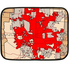 Map Of Franklin County Ohio Highlighting Columbus Double Sided Fleece Blanket (mini)  by Amaryn4rt