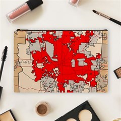 Map Of Franklin County Ohio Highlighting Columbus Cosmetic Bag (large)  by Amaryn4rt