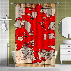 Map Of Franklin County Ohio Highlighting Columbus Shower Curtain 48  X 72  (small) 