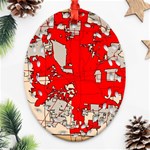 Map Of Franklin County Ohio Highlighting Columbus Oval Filigree Ornament (Two Sides) Front