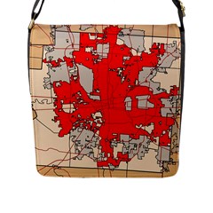 Map Of Franklin County Ohio Highlighting Columbus Flap Messenger Bag (l)  by Amaryn4rt