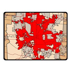 Map Of Franklin County Ohio Highlighting Columbus Double Sided Fleece Blanket (small)  by Amaryn4rt