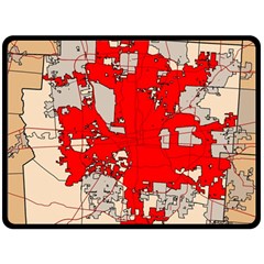 Map Of Franklin County Ohio Highlighting Columbus Double Sided Fleece Blanket (large)  by Amaryn4rt