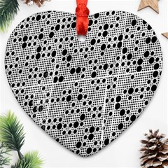 Metal Background Round Holes Ornament (heart)